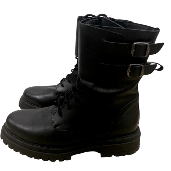 Santana Leather Double Buckle Boots size 10 - Picture 4 of 9